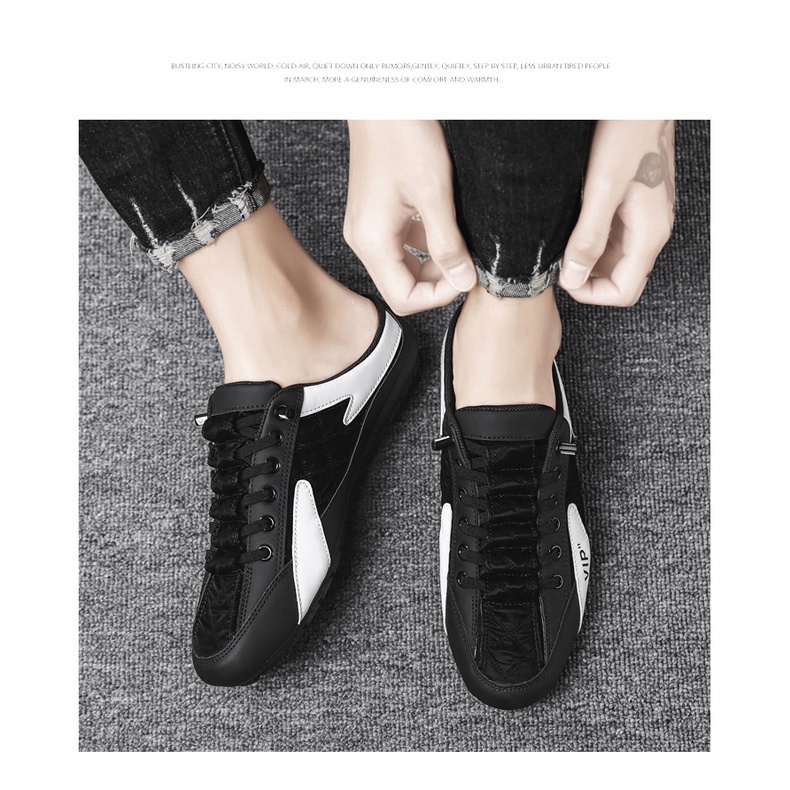 K31 Sepatu Sneakers Slip-on Sepatu pria Sneakers Backless Sneakers Trip Sepatu Olahraga Kasual
