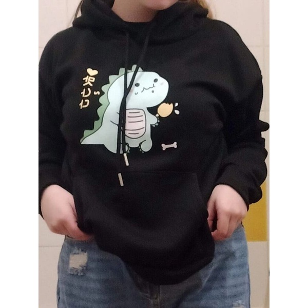 Custom outfit kita - Hoodie dino lucu oversize