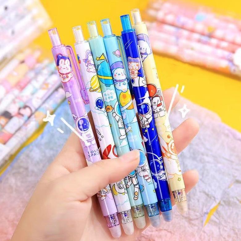 

Murah Pena Gel Pola Kartun Yang Dapat Dihapus 1 Kotak Isi 6 / Pena Gel Tinta Biru (0,5Mm) Nyp