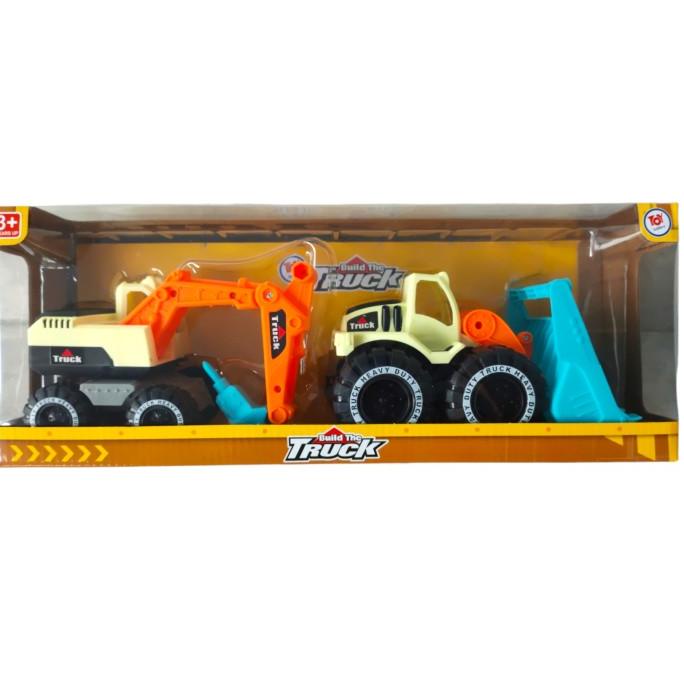 Sale Sale 2 In 1 Mainan Mobil Excavator Beko + Dump Truck Non Mesin Remot Termurah Termurah