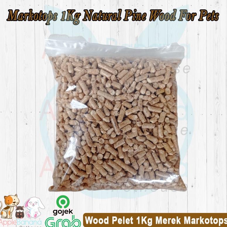 Terbaik Wood Pelet Markotops Natural Pine Wood 1Kg - Pasir Kayu Wood Pellet