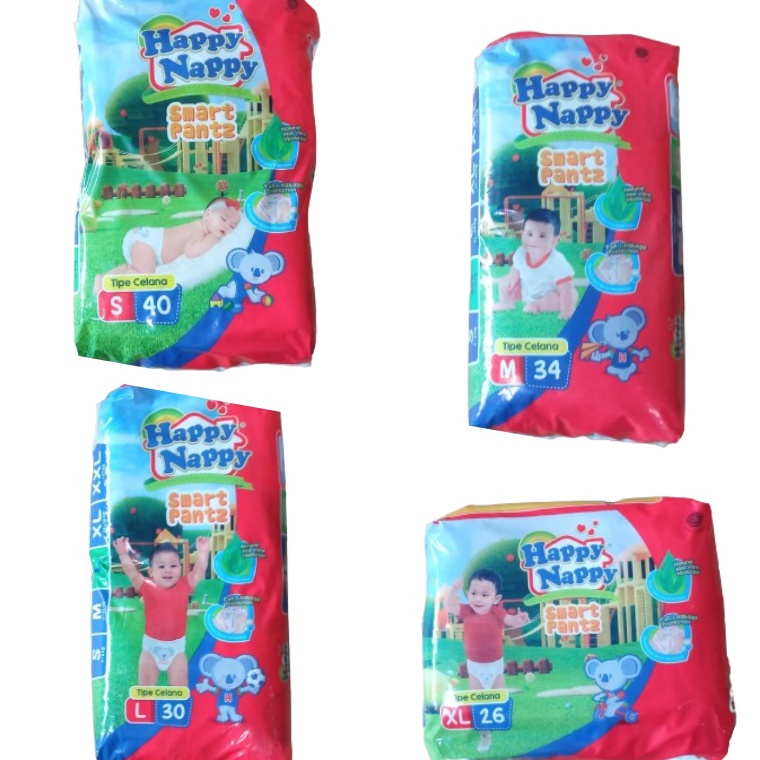 Kepuasan Belanja0w0Vk Happy Nappy Smart Pants S40/M34/L30/XL26/S60/M54/L48/XL44/XXL36