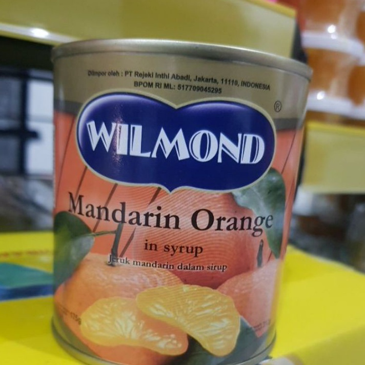 

Ready wilmond mandarin orange in syrup(jeruk mandarin dalam sirup)/312g