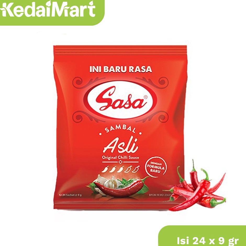 

➞✧✴ Sasa Saus Sambal Asli Sachet Isi 24 x 9 Gram Best Terlaris