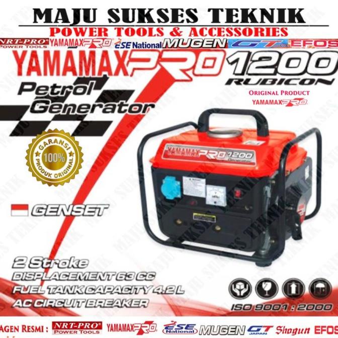 Mesin Genset Mini 2Tak 800Watt Yamamax Pro 1200 Rubicon Genset
