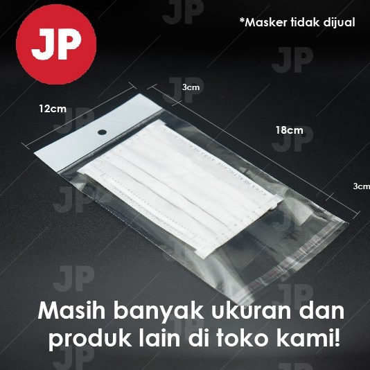 

✦Stok Banyak Plastik Opp perlize uk 12 x 18/Kemasan Untuk Masker/Opp Display, harga 1 pack@100pcs. M90 ➬