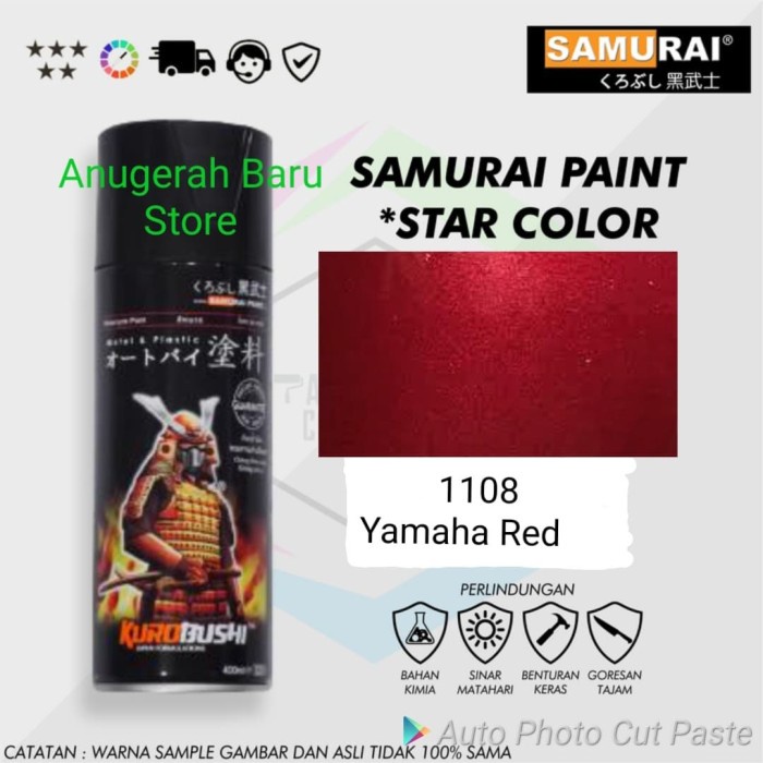 Terlaris Pilox Samurai Warna Merah Metalik Yamaha Red 1108 Cat Samurai Pylox