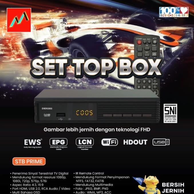 @@@@] stb EVERCOSS SET TOP BOX STB TV DIGITAL PRIME SIAP PAKAI