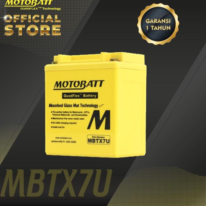 Motobatt Quadflex MBTX7U - 8Ah (Garansi 1 Tahun)