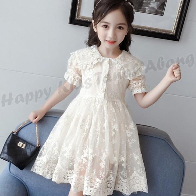 DRESS PUTIH ANAK PEREMPUAN IMPORT / DRESS PRINCESS ANAK PEREMPUAN