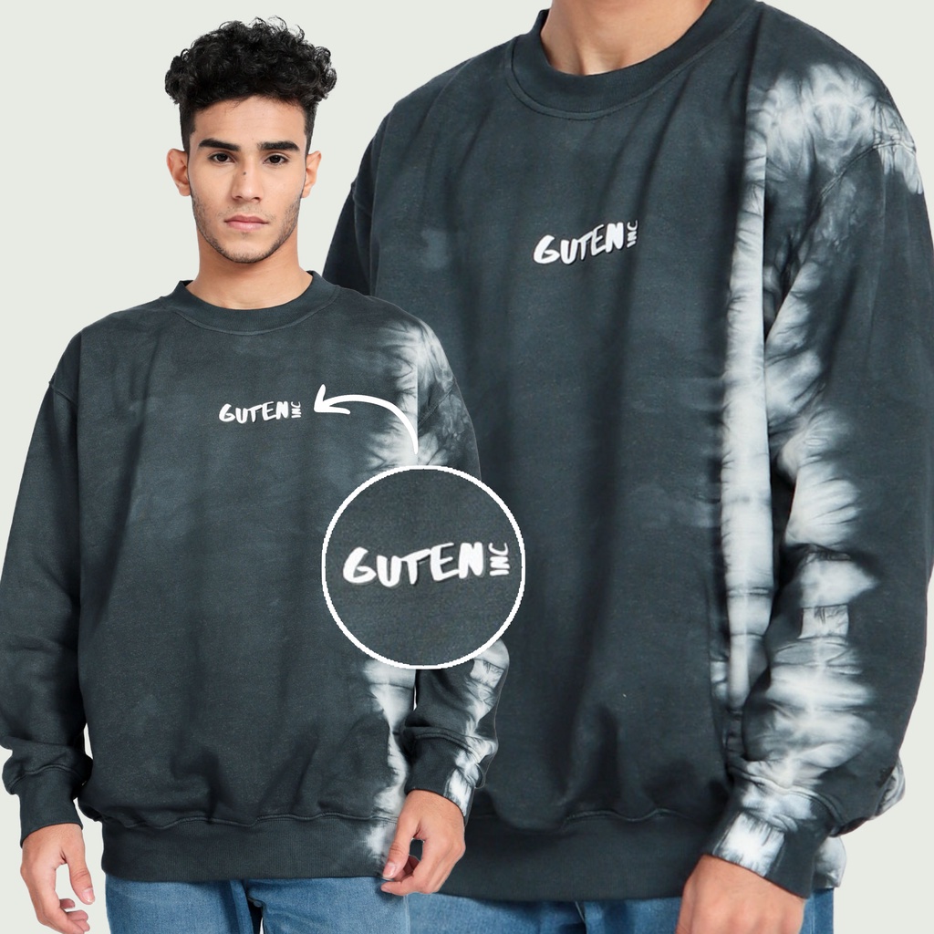 Guten Inc - Sweater Tiedye Crewneck Black
