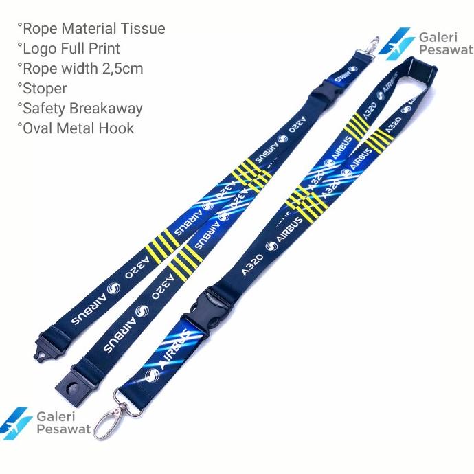 

Lanyard / Gantungan Tali ID Airbus A320 Premium