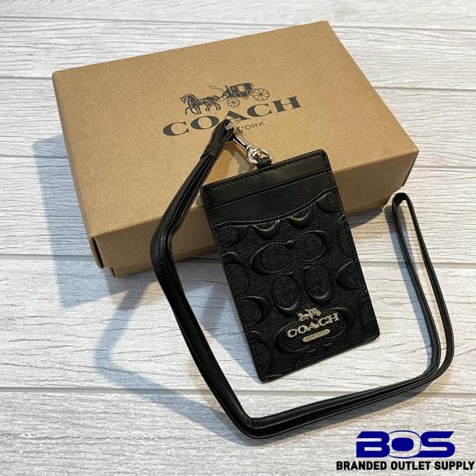 

ID Lanyard 58634 Signature in Debossed Leather Black