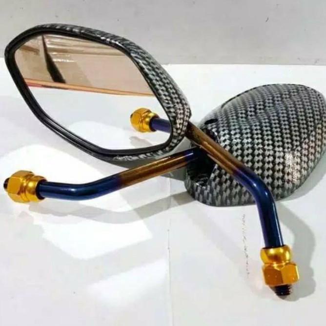 New! Spion Motor Atau Sepion Variasi Carbon Beat Tangkai Panjang