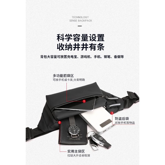 Tas selempang pria polos/Warna Hitam/Tas Mini/Tas Hp/Uang