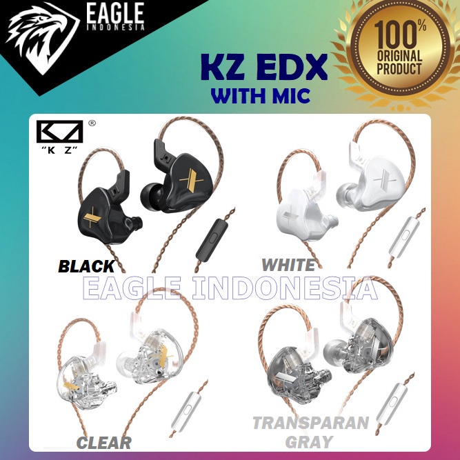 Terbaik.. KZ EDX EDX PRO EDX ULTRA EDXS Earphones Dynamic HIFI Bass Stage IEM - WITH MIC