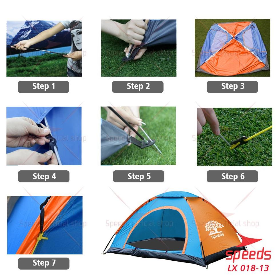 Big Sale Speeds Tenda Camping Gunung Mendaki Army Dome 2-3 Orang Dengan Alas Tenda Anti Air 018-13 B