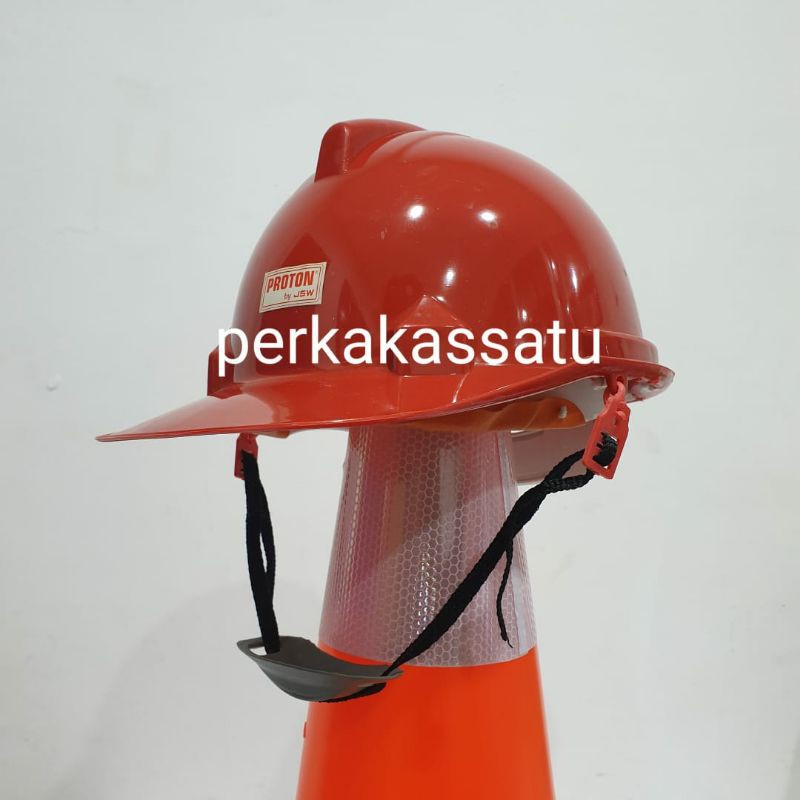 TOPI KERJA MERAH PROTON JSW HELM RED KESELAMATAN SAFETY HELMET