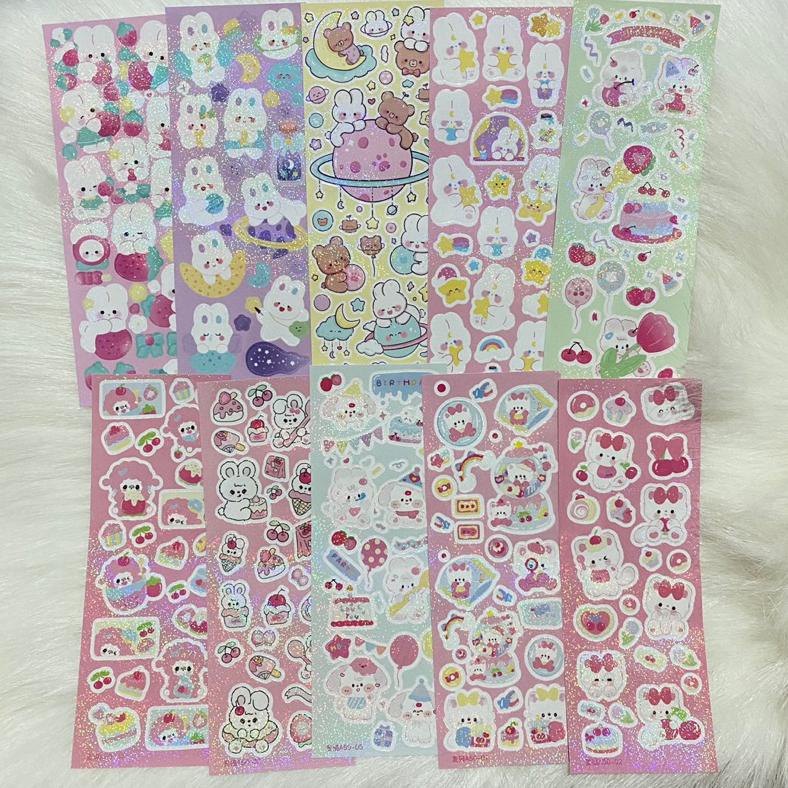 

Limited Sticker Glitter Pack Hologram 10 Lembar Stiker Lucu Murah Nkr
