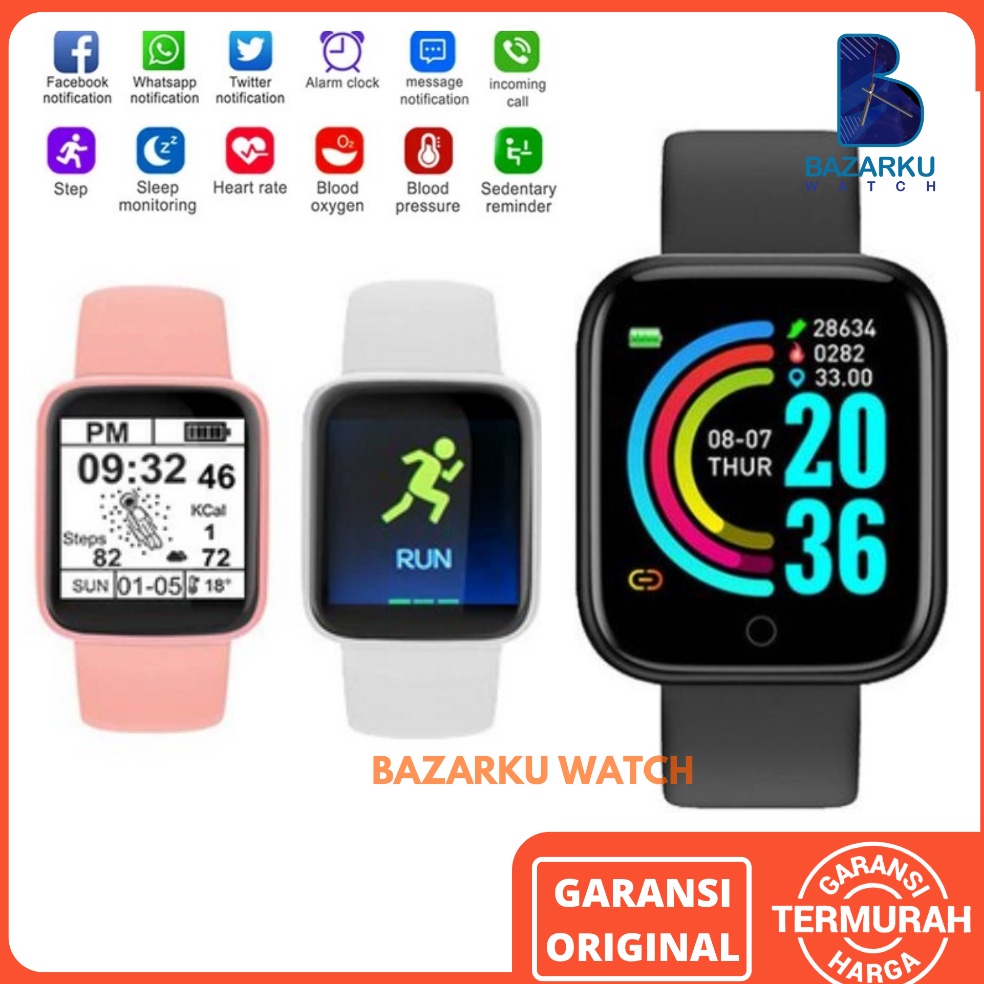 Pro saleJ4v9U Smartwatch Y68 Jam Tangan Pria Smart watch Y68 Jam Tangan Pintar Jam Tangan Sport