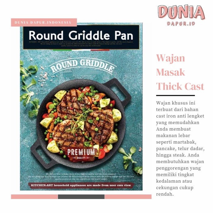 Peralatan Masak Wajan Datar Anti Lengket Penggorengan Wajan Martabak Telor Wajan