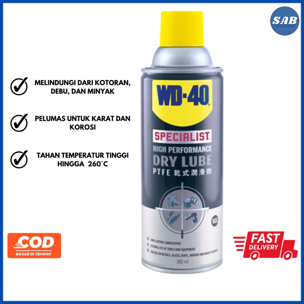 Ready WD 40 Anti Karat / WD-40 Dry Lube / Pelumas Rantai Motor / Pelumas Anti Karat 38