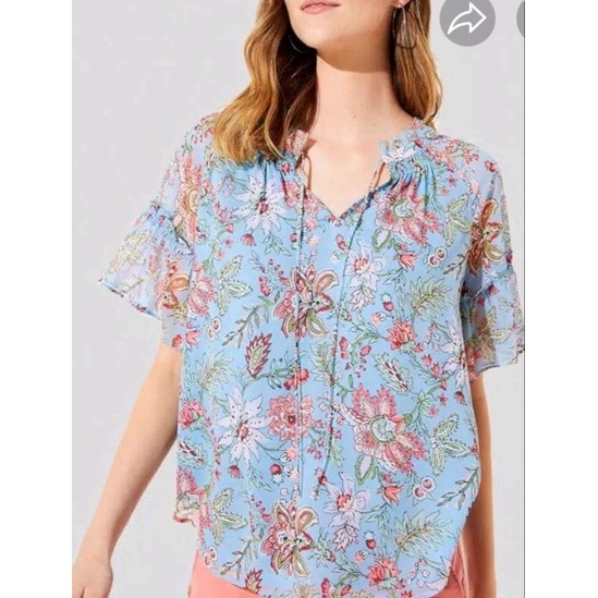 Dapatkan2y2Xm FLOUNCE FLORAL LOFT - BLOUSE BUNGA BUNGA