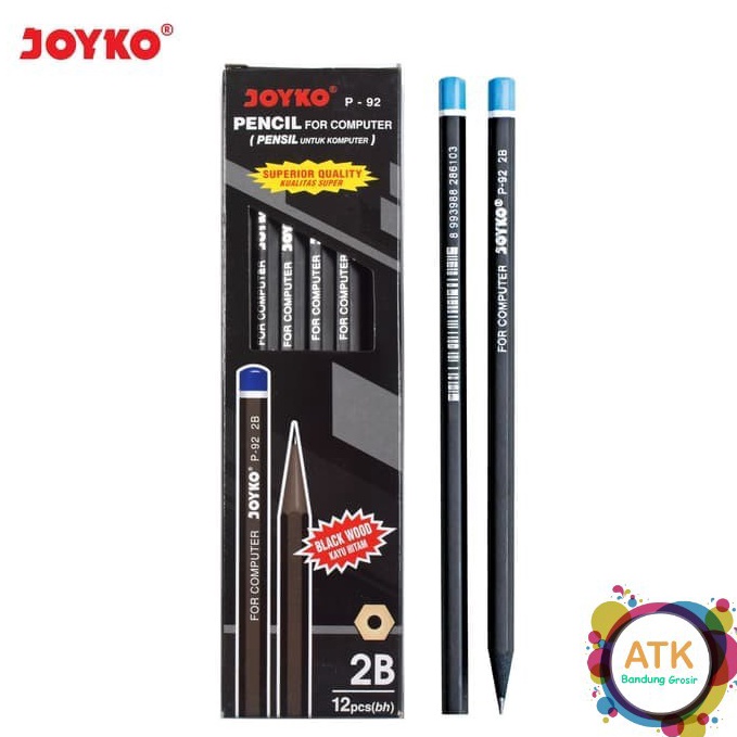 

95 Pensil 2B Joyko P-92 Hitam - Lusinan (12 pcs) Model Baru ⌒