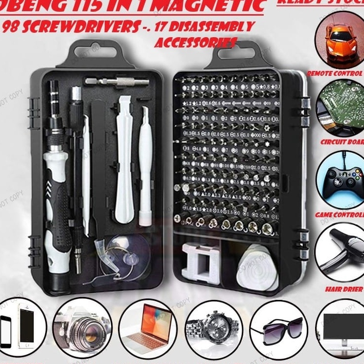➽ Obeng 115 in 1 Hp full set Obeng Service Komputer Laptop Hp Service  Obeng 115 in 1 ⁑ ✱ -