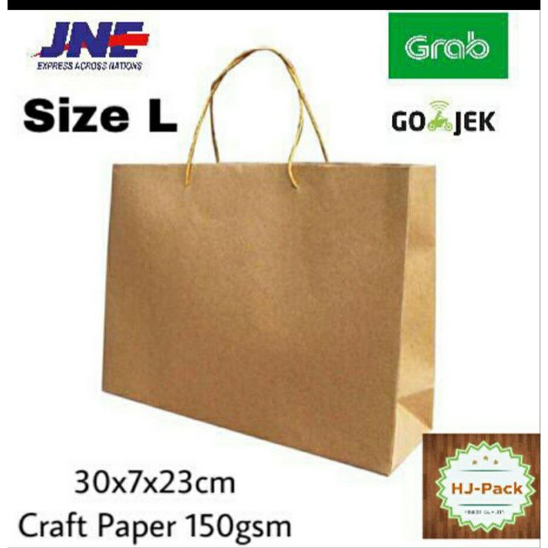 

20Pcs R Bag Polos / Tas Kertas Tali Coklot / Goodie Bax Tas Shopping Uk L @20 Pcs Tas