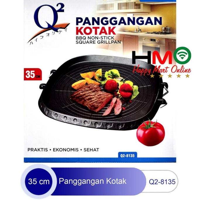 Alat Panggang Bbq Kotak Korea Grill Pan Q2-8135 35Cm Grill Pan Q2 Lapakanakamak