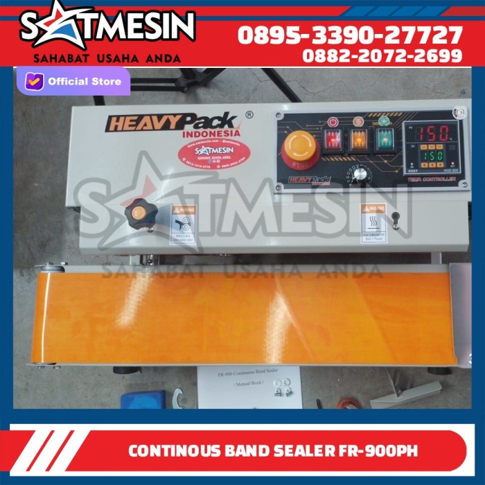 Katlen Continuous Band Sealer Mesin Segel Plastik Fr-900Ph Fr900Ph