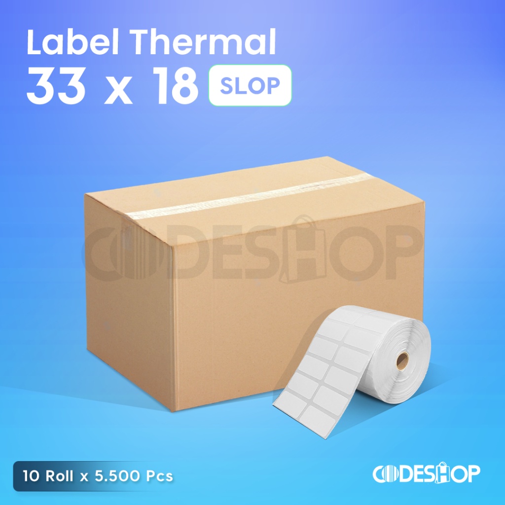 

1 Slop Isi 10 Label Harga 33 x 18 Direct Thermal 33x18 mm 5500 Pcs