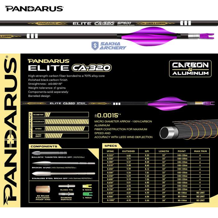 Arrow Pandarus Elite Ca320 Alloy Carbon 0.0015 Id 3.2Mm Elite Ca-320