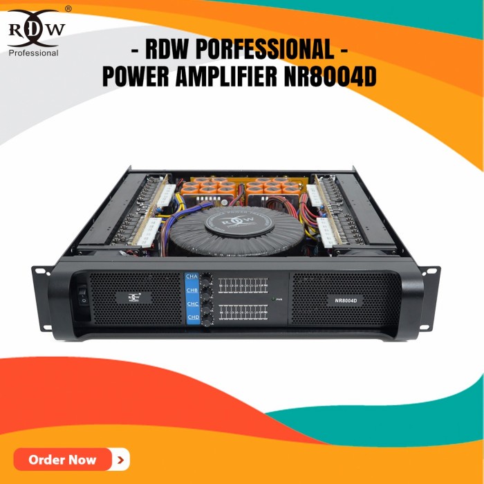 Power NR8004D/RDW profesional/power amplifier/4 channel