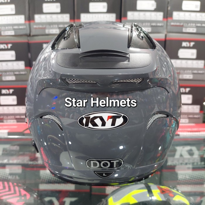 Helm Kyt Galaxy Flat R Solid Gorilla Grey Glossy