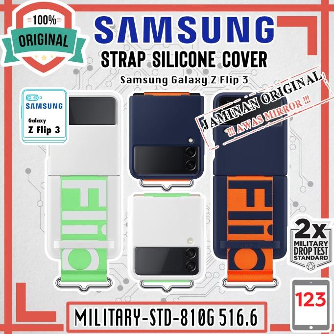 Case Samsung Galaxy Z Flip 3 Flip3 ORIGINAL Samsung Silicone Strap