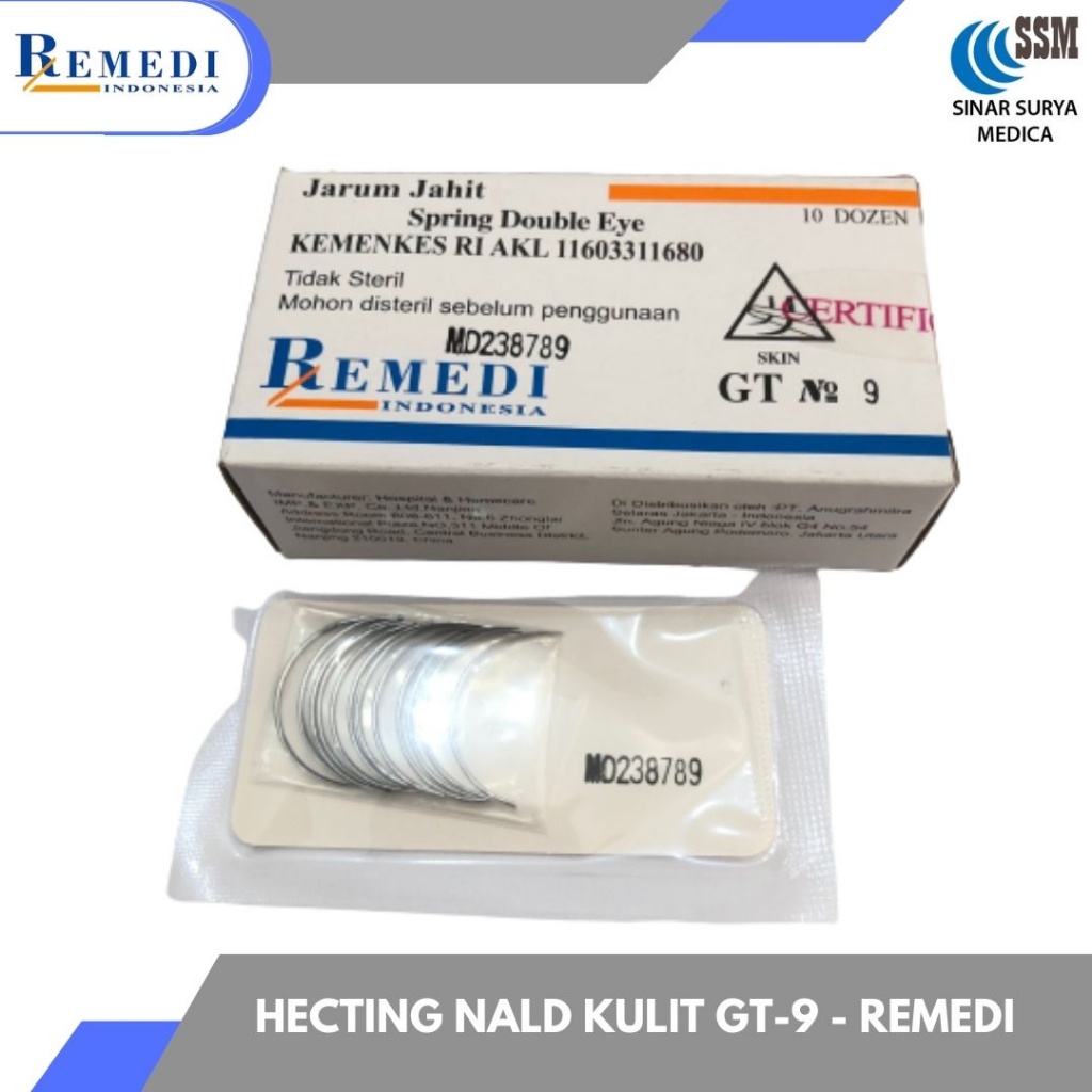 REMEDI - Suture Needle Hecting | Hect Nald | Jarum Bedah Kulit