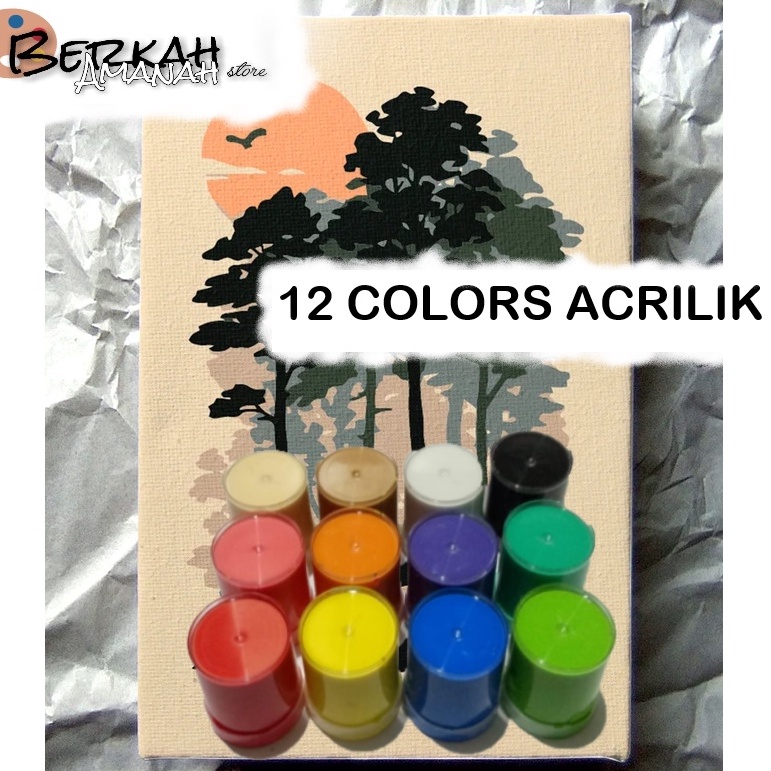 

(X3❦/K♫] cat lukis acrylik 1set 12warna/ siaap.dikirim.!!