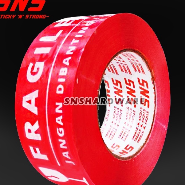 

(» O✉ST] LAKBAN FRAGILE MERAH 300 YARD SNS STICKY N STRONG/ langsung.kiirim..!