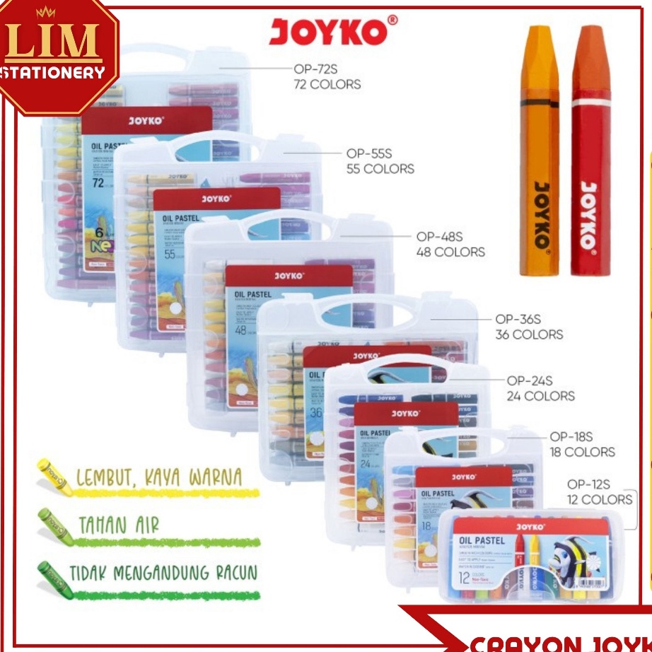 

[SJ☛/R☀] Crayon Warna Joyko / Oil Pastel Series (Box)/ super.keren!