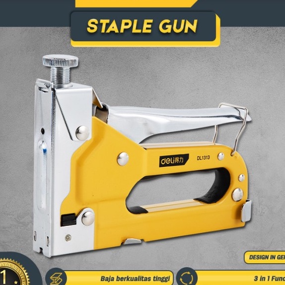 

[L-O»➲14) Deli Staple Gun/Staples Tembak 3 in 1 Chromium molybdenum Bisa 3 Jenis Staples DL1313 /Alat Perkakas- viiral.!!