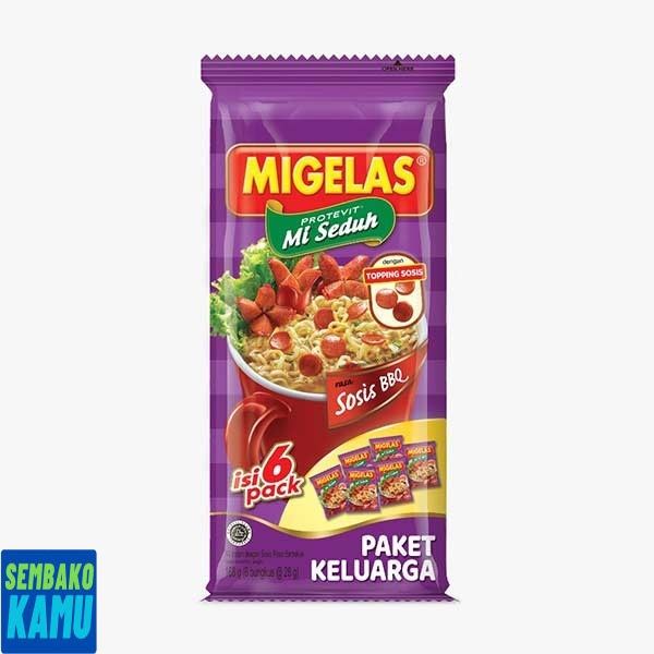 

Migelas Mie Rasa Sosis Bbq 6 pcs x 28 gr