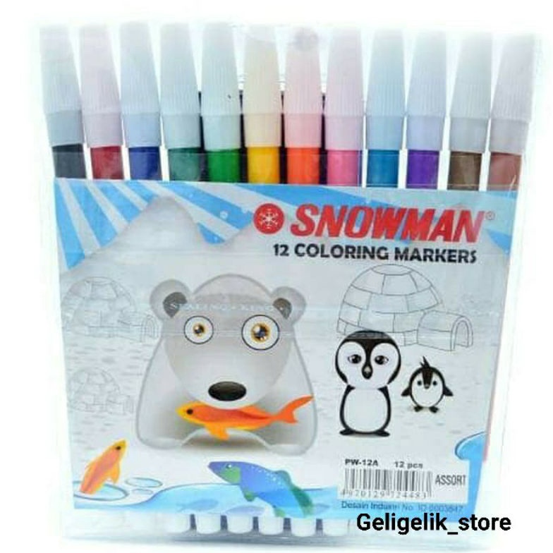 

↑Kirim Langsung➙ BWQTO SPIDOL KECIL 12 WARNA SNOWMAN / COLORING MARKER PENCIL TYPE 12 COLOR SNOWMAN B53 ➵Terkini