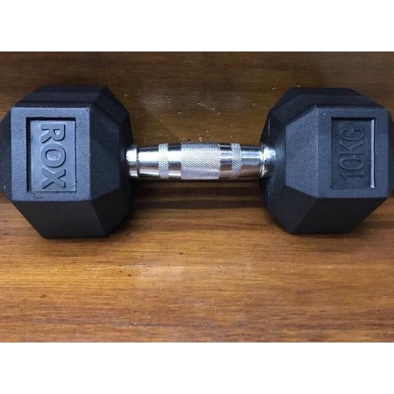 dumble barbel rubber hexagonal ROX 10 kg