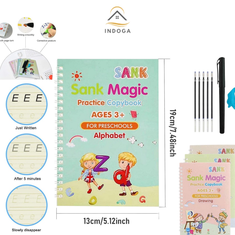 

[➲ G㊠15P] [ Indoga ] Buku Sank 4IN1 Latihan Menulis Kaligrafi Sank Magic Practice Book Sank/ viraal.