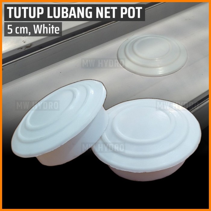 [S34Rf] Penutup Lubang Netpot, Tutup Gully / Talang / Pipa Pvc, 5 Cm, Putih [U765N]