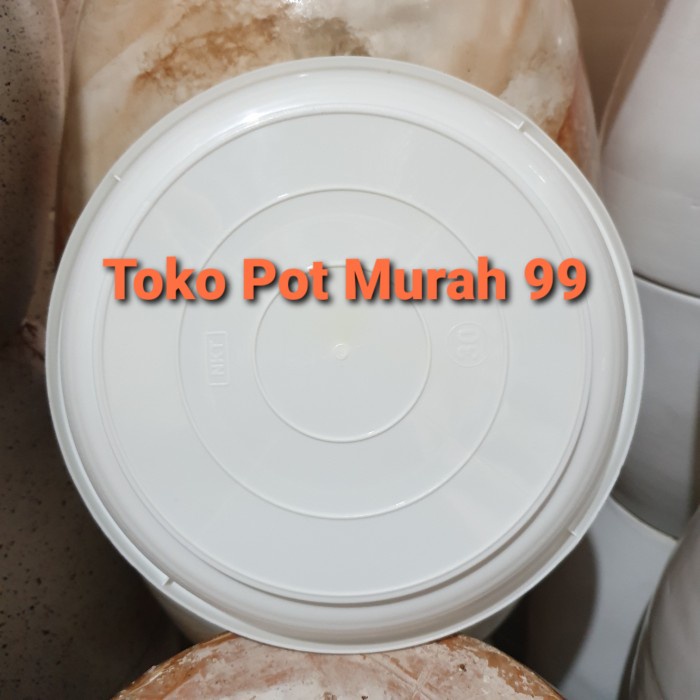 [S34Rf] Tatakan Alas Piring Pot Bunga Nkt 30 26 Cm Pot 30 Putih [U765N]