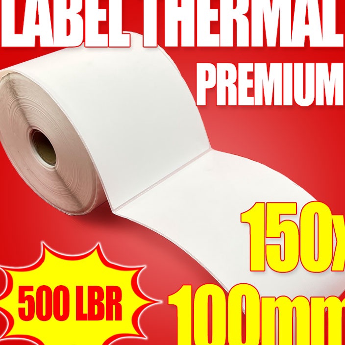 

(R11❦/R»] Label Thermal 100x150mm Roll / Sticker Label Barcode Isi 500pcs Premium/ murah.!