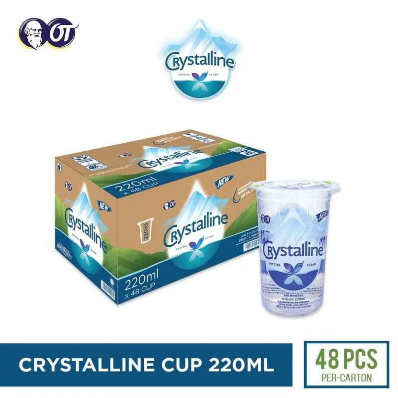 crystalline air mineral gelas 220 ml